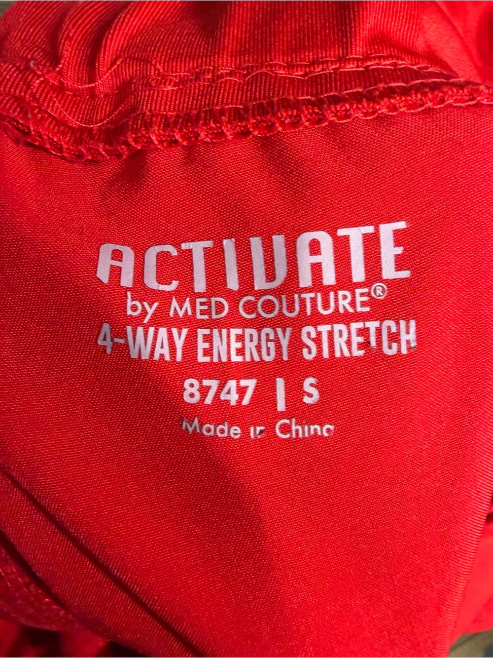 Med Couture Women's Red Cargo Scrub Drawstring Pants - Picture 6 of 7